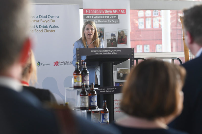 Hannah at the second event she hosting in the Senedd to showcase the best of North East Wales