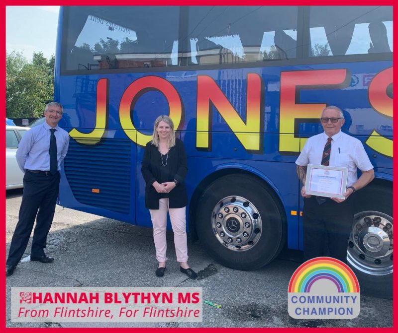 Hannah with staff from Jones