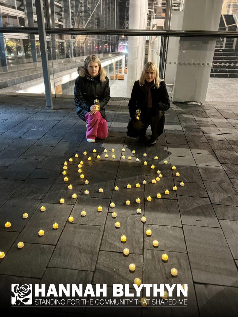 At the Senedd candlelit vigil 